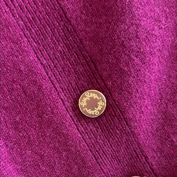 Lilly Pulitzer Rich Purple Button-Back Cardigan - Picture 5 of 5